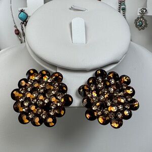 Glamorous Crystal Cluster Earrings